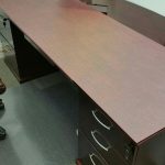Desk protector full length brown