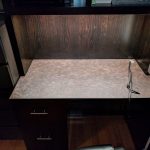 Cubical with custom desk protector